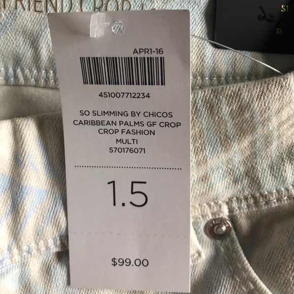 NWT Chico’s So Slimming Girlfriend Crop 1.5 - Picture 6 of 6